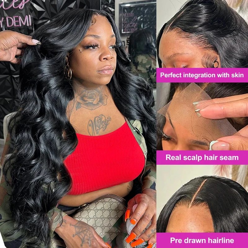 Body Wave 13x4 hd Lace Front CUrly Wigs Human Hair Pre Plucked 13x6 HD Lace Frontal Wig For Choice 30 Inch Guleless Wigs On Sale