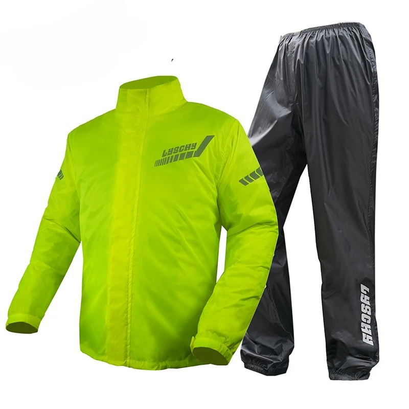 

Rainproof Raincoat Set Split Design Hooded Thickened Motorcycle Bicycle Outdoor Reflective Riding Rainwear for Adults Waterproof