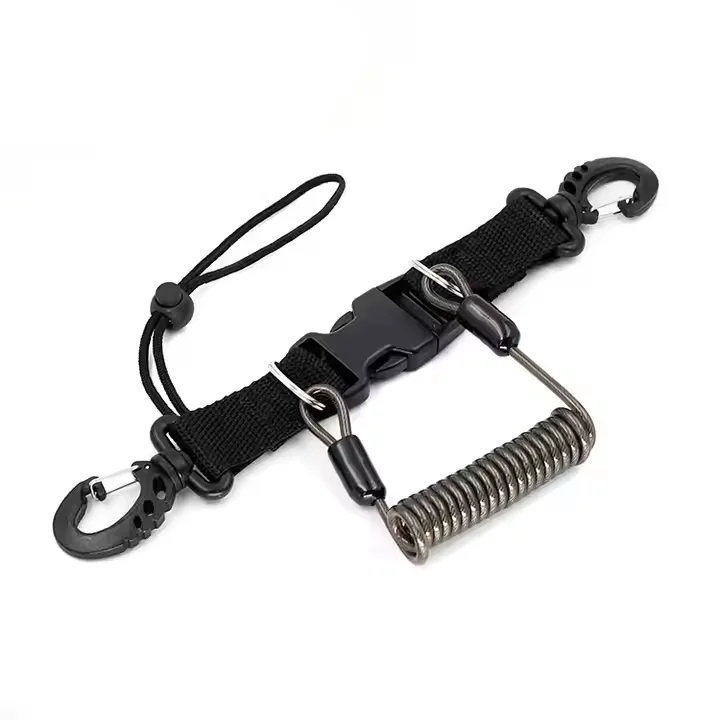 

Настроить логотип, красочный пружинный ремешок для инструментов, пружинный ремешок для ключей с защелкой для подводных видов спорта, плавания, серфинга