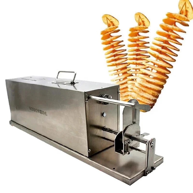

2025 Commercial Spiral Chips Twisted French Fry Cutter Potato Tower Making Machine Automatic Stretch Electric Potato Slicer 45cm