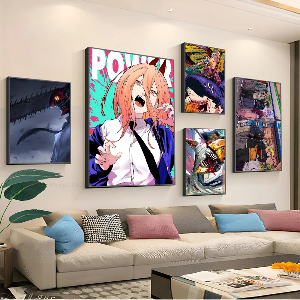 

Chainsaw Man Poster Paper Print Home Living Room Bedroom Entrance Bar Restaurant Cafe Art Painting Decoration