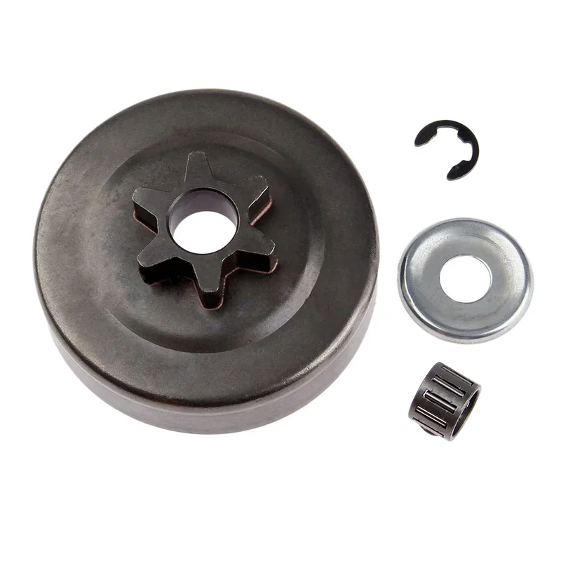 Replacement Clutch Drum Sprocket 3/8 6T Washer and E Clip Kit for Chainsaws For MS170 MS180 MS210 MS230 MS250 Models