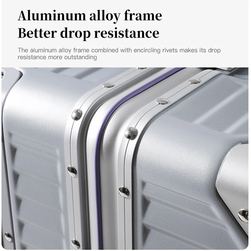 حقيبة أمتعة بمقبض تلسكوبي واسع الأنبوب للسيدات 2025 بتصميم جديد مقاس 20 بوصة