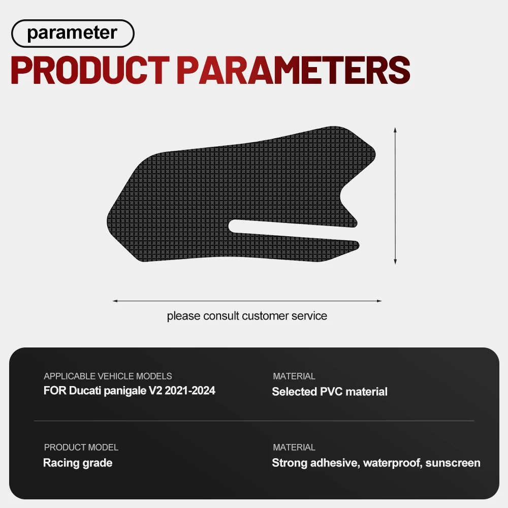 For DUCATI PANIGALE V2 2021-2024 Fuel Tank Stickers Motorcycle UV Resistant Practicality And Aesthetics Highway Cruising