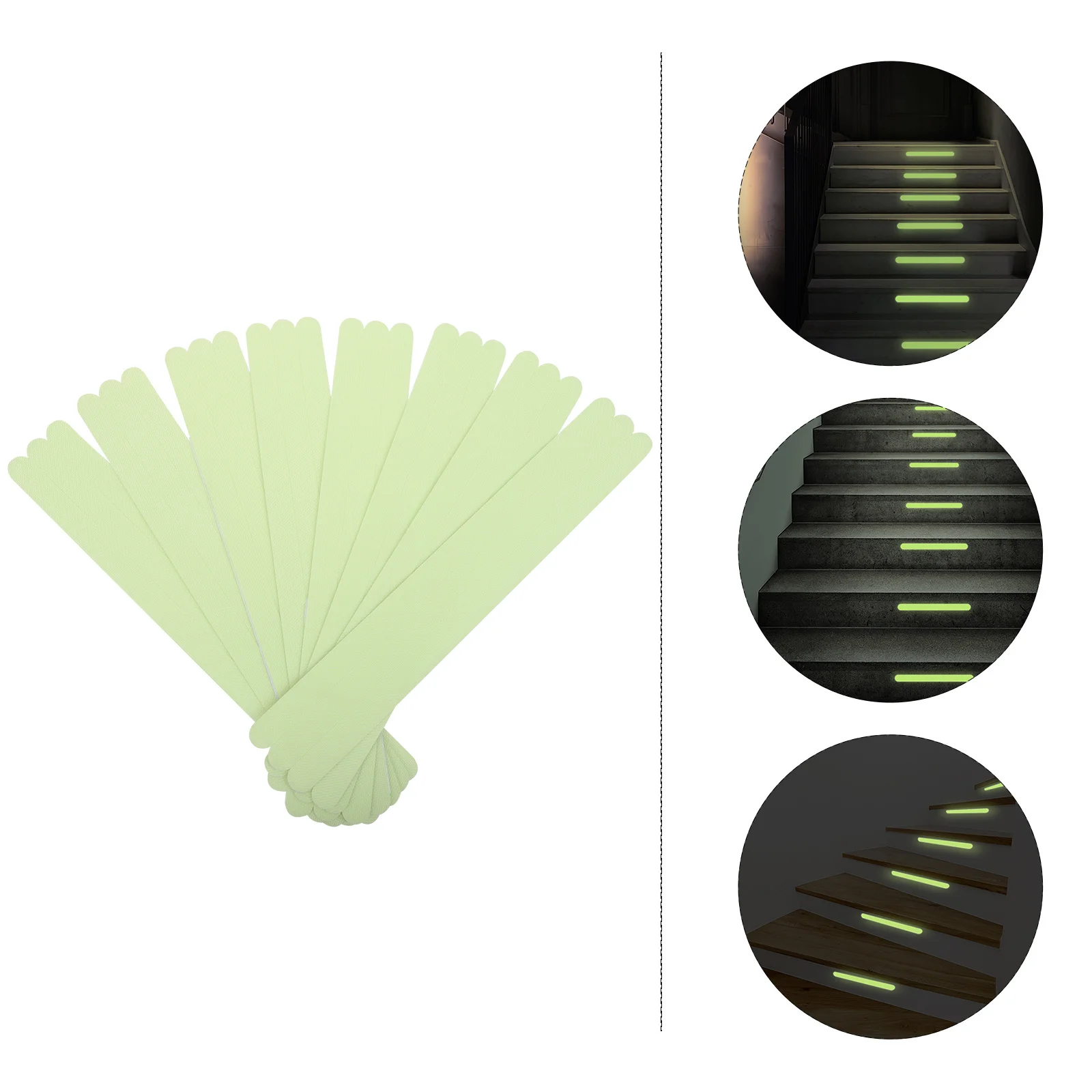 24 قطعة ملصقات مضادة للانزلاق مقاوم للماء أشرطة غير قابلة للانزلاق لخطوات الدرج شرفة الممر شرائط السلامة الفلورسنت ذاتية اللصق #4