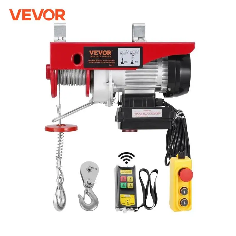 VEVOR 440lbs رافعة رفع كهربائية لاسلكية مع 40ft واحد/20ft الرافعات المزدوجة رفع الارتفاع رفع رافعة لمستودع المرآب