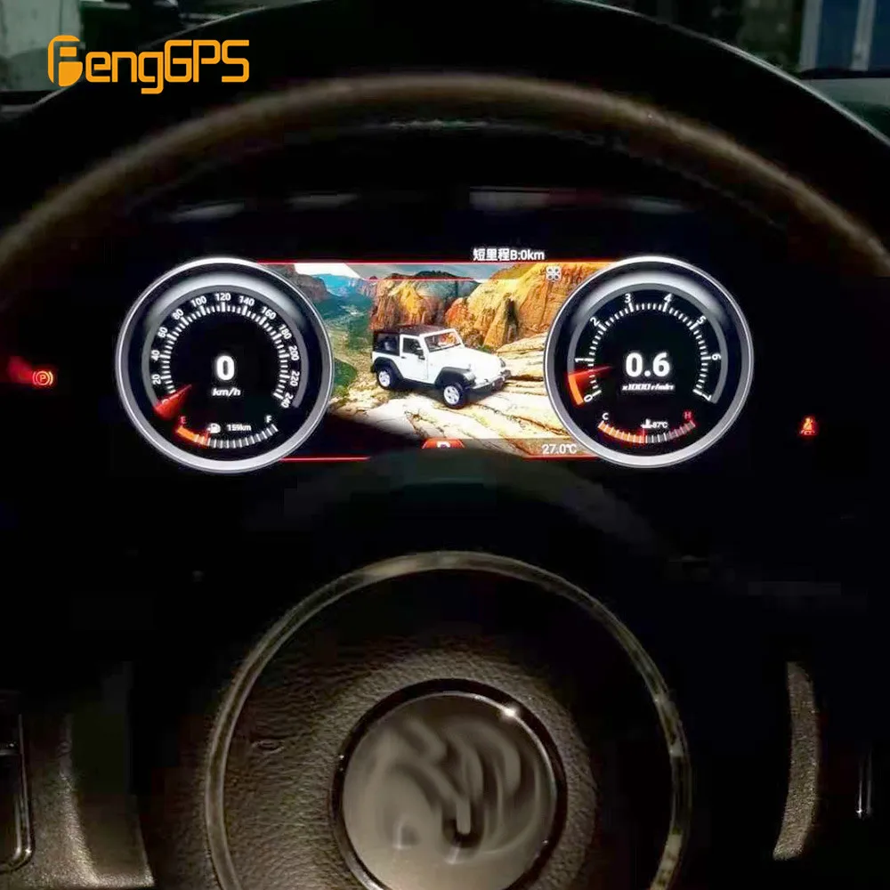 

12,3-дюймовый цифровой кластерный экран одометра для Jeep Wrangler 2010-2017, виртуальный измеритель скорости кабины, приборная панель автомобиля, ЖК-инструмент