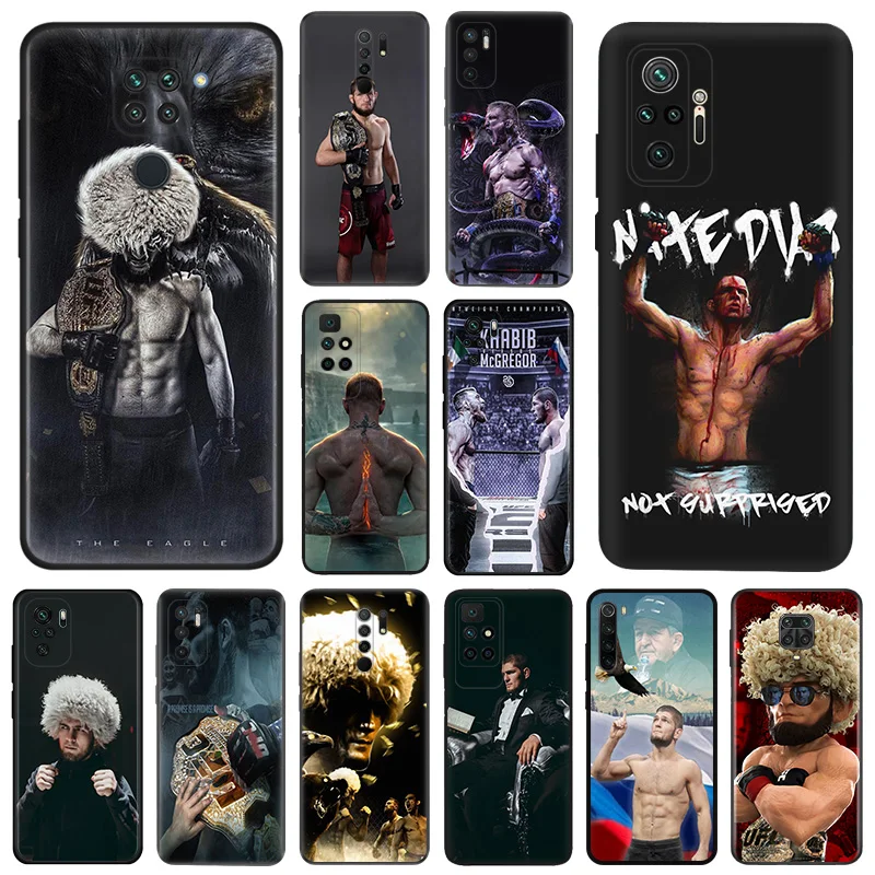 Matte Phone Cases For Redmi 9 9A 9C 9T K40 K60 A3 A2 A1 Plus Note 9s 8T 7 8 Pro A3X K60E KHabib Nurmagomedov Black Soft Cover