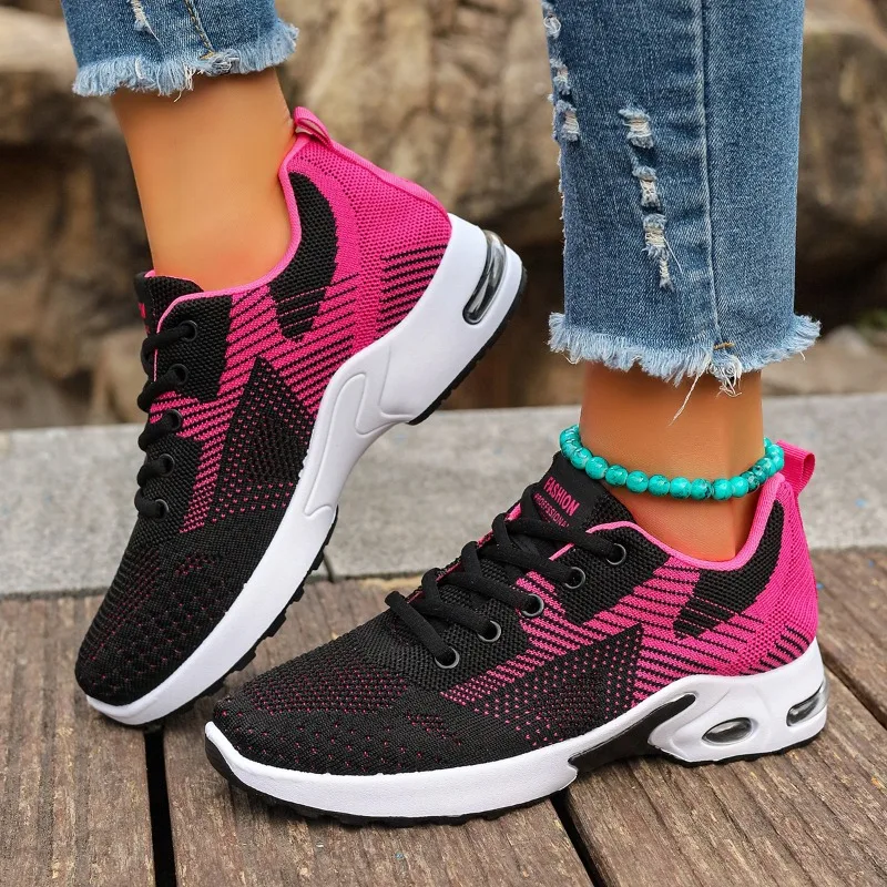 2024 Merk Damesschoenen Voor Dames Gevulkaniseerde Damesschoenen Modieuze Kleur Bijpassende Dames Vrijetijdsschoenen Nieuwe Plus Size Mesh Sneakers