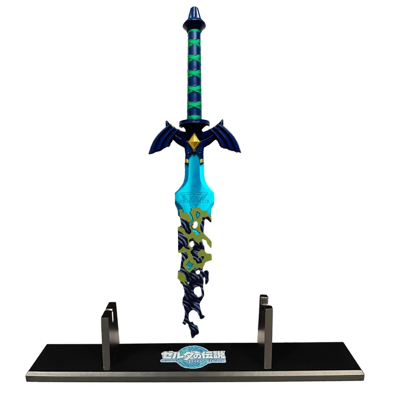 Quente 61cm a lenda zelda lágrimas do reino link a espada mestre corrodada metal para cosplay coleção presentes de aniversário