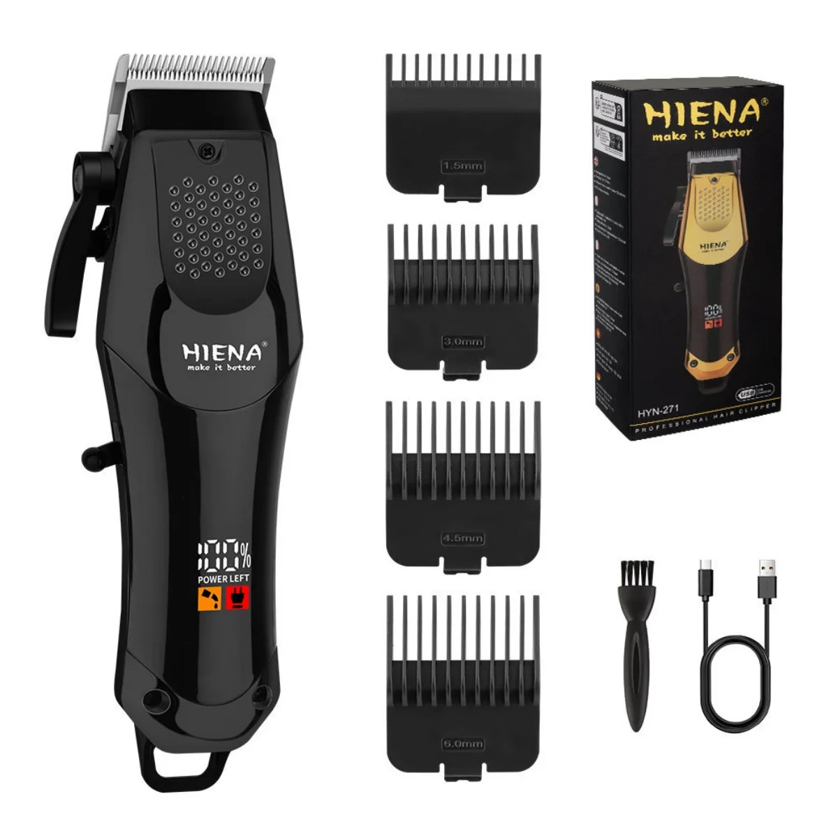 

HIENA New Hair Trimmer Kit Portable Cordless Electric Hair Cutting Machine Barb Shop Professional Hair Clipper Men's Shavers