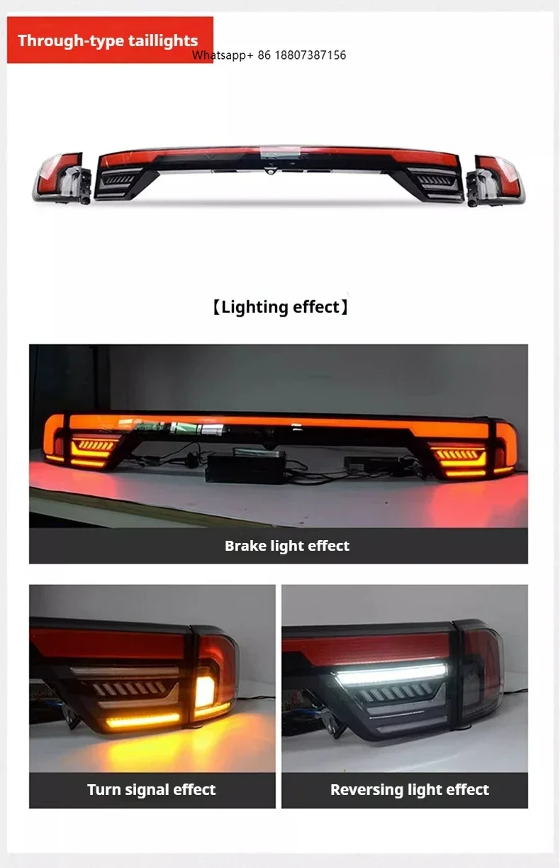 

Задние фонари FT для Ford Everest 2022-2023: Светодиодные фонари с динамическим указателем поворота, сквозные задние фонари в сборе