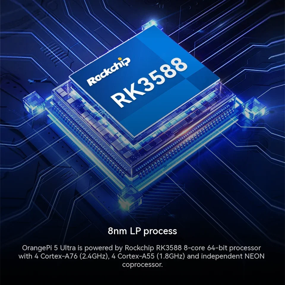 Orange Pi 5 Ultra 8GB/16GB LPDDR5 Ram RK3588 Rockchip Board WIFI 6E+BT5.3 With M.2 HDMI In Port OPi5 Ultra - view 3