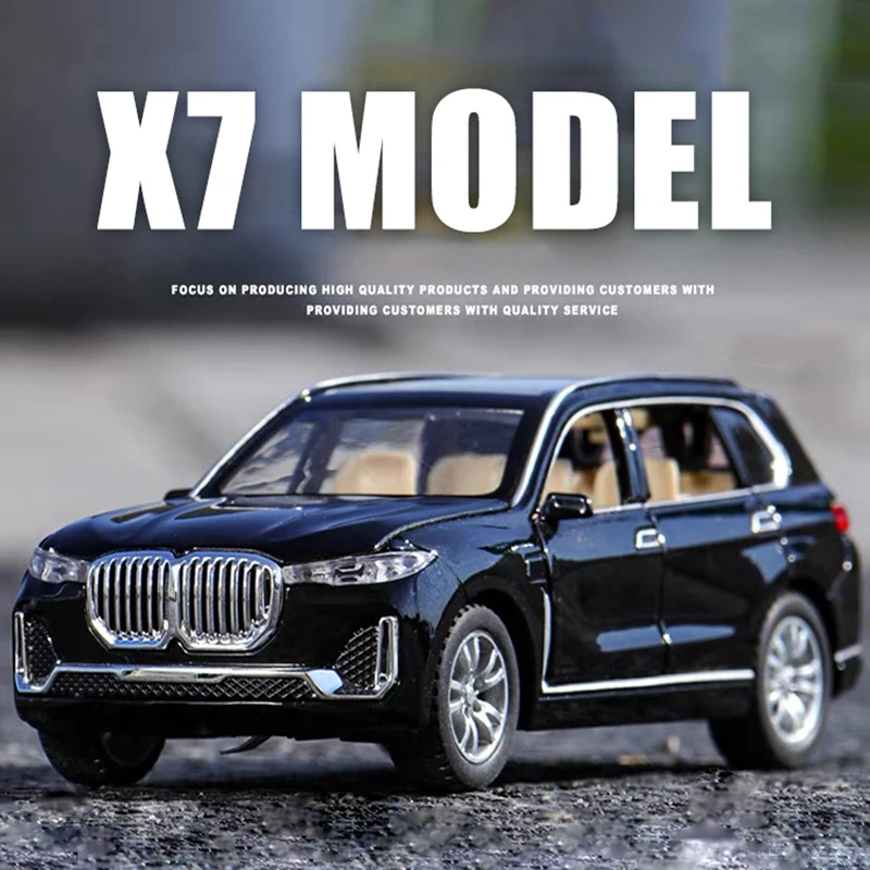 

1:24 BMW X7 SUV Car Model Die-cast Vehicles Alloy Toy Simulation With Six Doors Opened Sound ＆Light Car Toy Gifts For Children