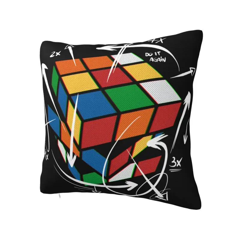 Rubix Rubiks Cube Math Formula Pillow Case 45x45cm Sofa Geek Magic Gift Luxury Cushion Cover Square Pillowcase