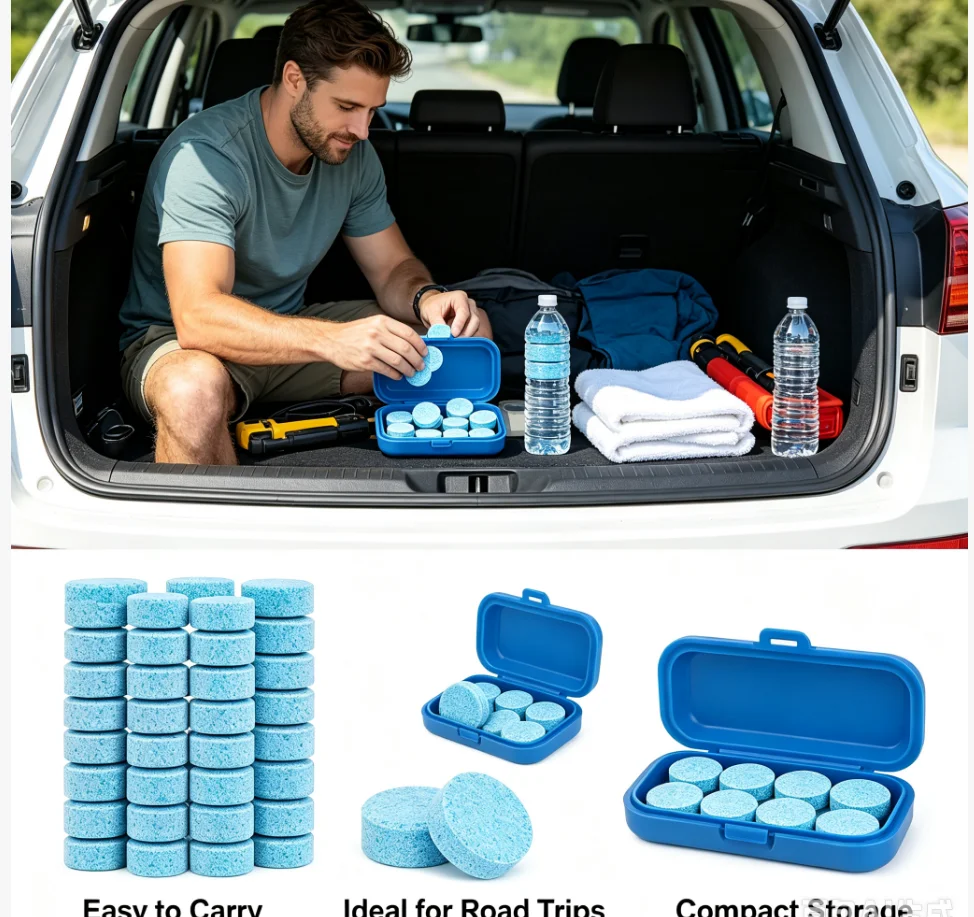 5-100PCS Solid Cleaner Car Window Windscreen Cleaner Effervescent Tablet Auto Wiper Glass Solid Cleaning Concentrated Tablets