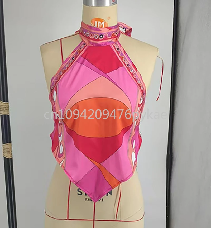 

Luxury Design Women's Pink Bellyband Designer Brand Lady Sexy Tops