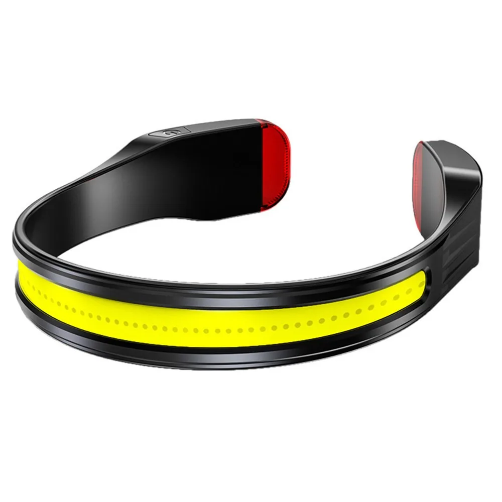 

Super Bright LED Rechargeable Headlamp with Warning Taillight 3 Lighting Modes Hanging Neck Lamp Waterproof Rechargeable