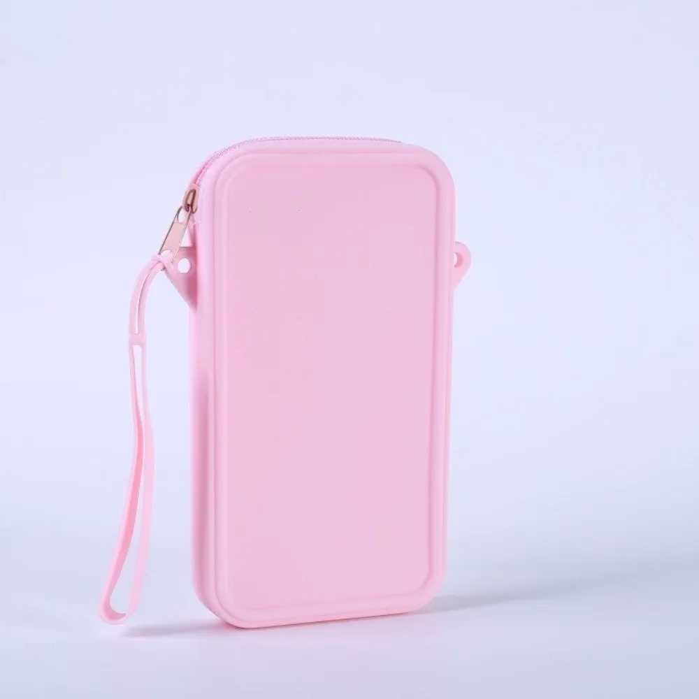 Silicone Multi-Use Makeup Bag Waterproof Solid Color Square Storage Organizer Shockproof Universal Portable Cosmetic Bag