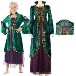 Adult/Kids Fantasy Winifred Sanderson Cosplay Costume Women Girls Dress Outfits Halloween Carnival Suit