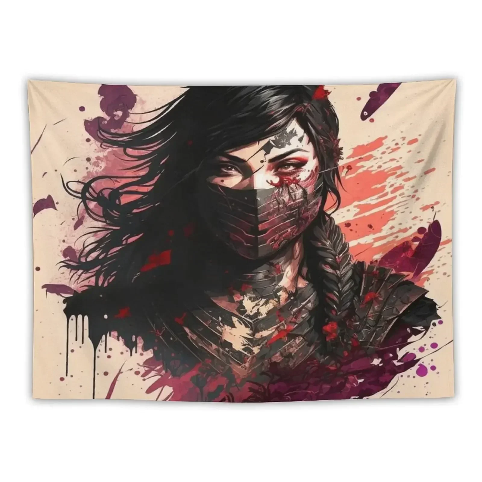 Mortal Kombat Mileena #1 Tapestry Decoration Pictures Room Wall Wall Decorations Outdoor Decor Tapestry