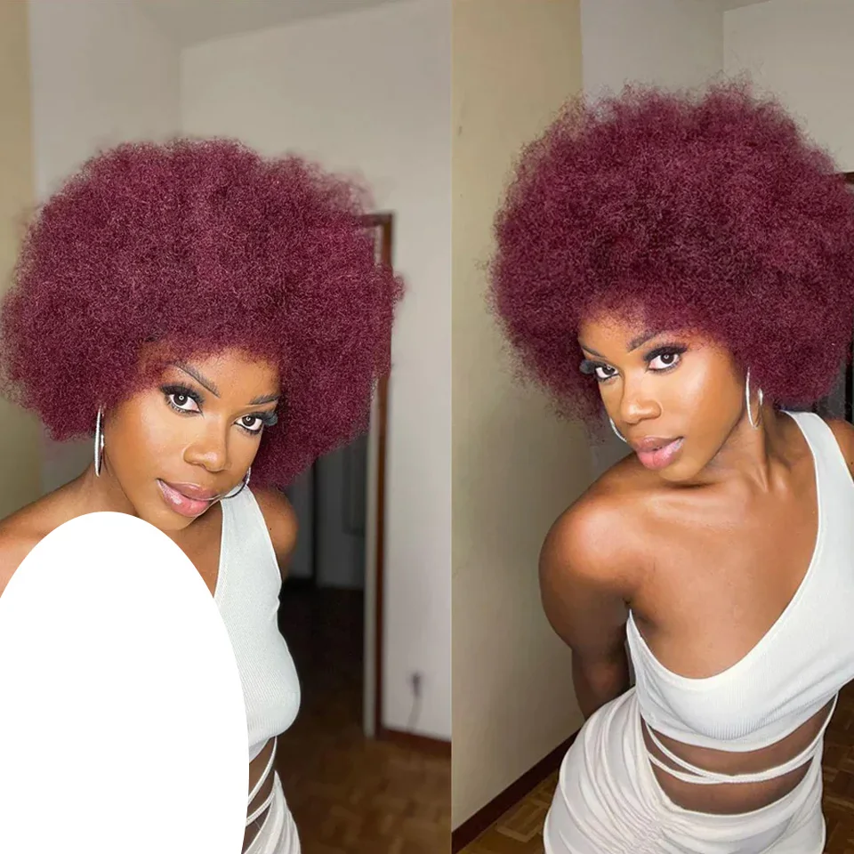 99J Afro Kinky Curly Bulk Human Hair For Braid Twists Curly Hair Extension Hair for Dreadlock Extension Create Dreadlocks