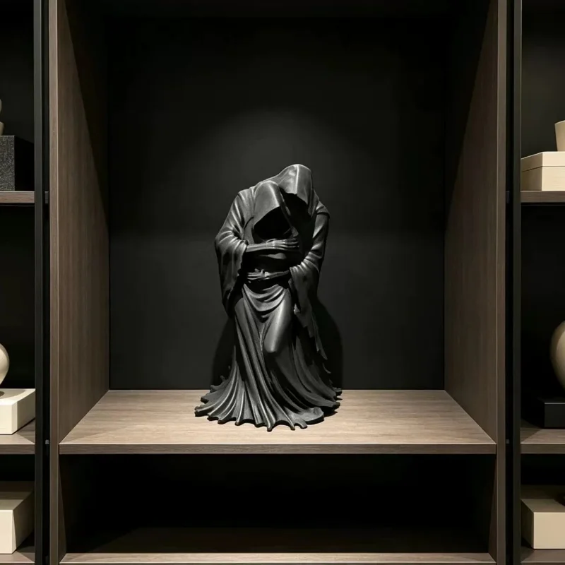 Gothic Dark Style 3D Printed Skeleton Sculpture Death Ghost Embracing Pose Desktop Decor Ornament