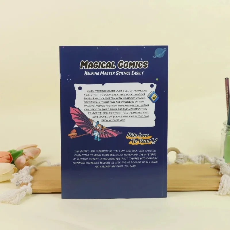 Kids Fun STEM Science Book, Fantastic Physics & Chemistry Exploration Workbook, Educational Learning Gift for Children