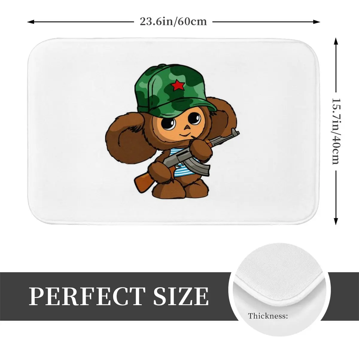 Cheburashka Anti-slip Doormat Floor Mat Absorbent Mat Carpet Rug for Kitchen Entrance Home Living room Footpad Mats