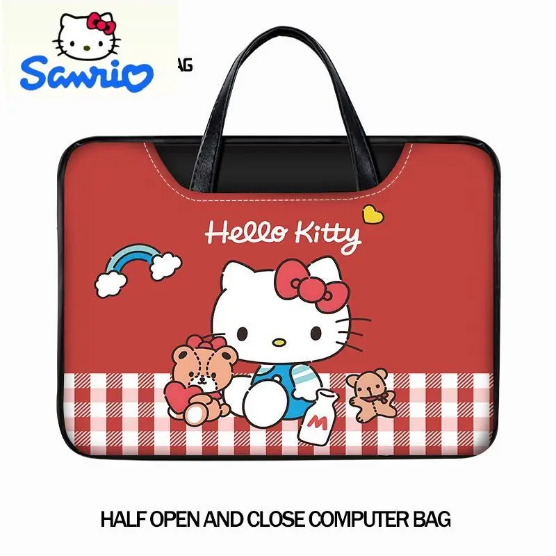 

Портативная сумка Sanrio Hello Kitty с героями мультфильмов, подходит для 14, 15,6-дюймовой компьютерной сумки, студенческого многофункционального портфеля для хранения