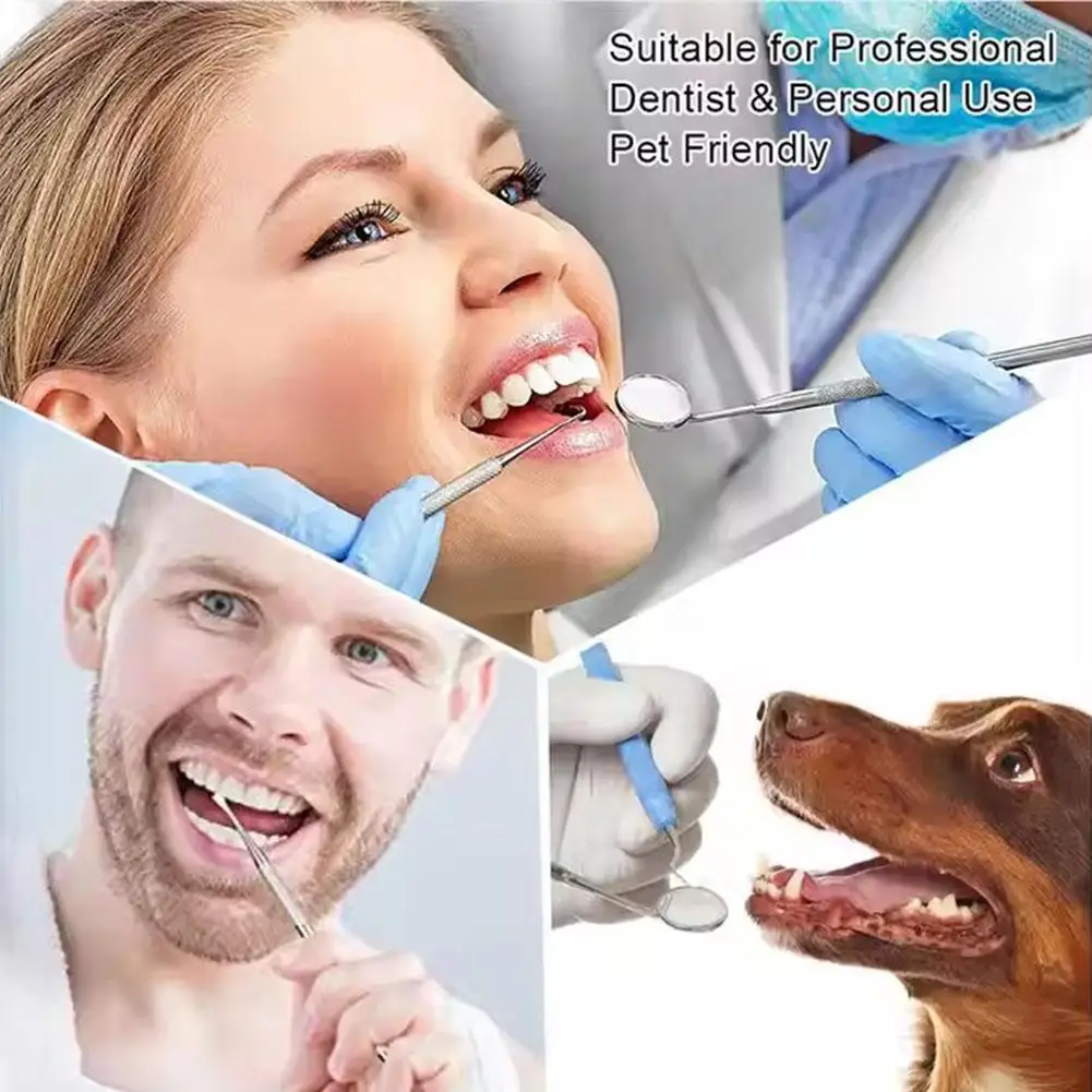 4Pcs Professional Dental Hygiene Tools Set Anti Rust Stainless Steel Teeth Scaler Mirror Pick Plaque Remover Oral Clean Kit