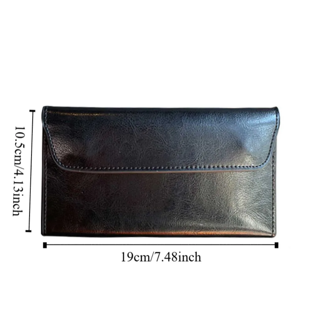 Simple Genuine Leather Envelope Wallets Portable Korean Style Women Long Clutch Bag Multifunctional Coin Purse Change Bag Female