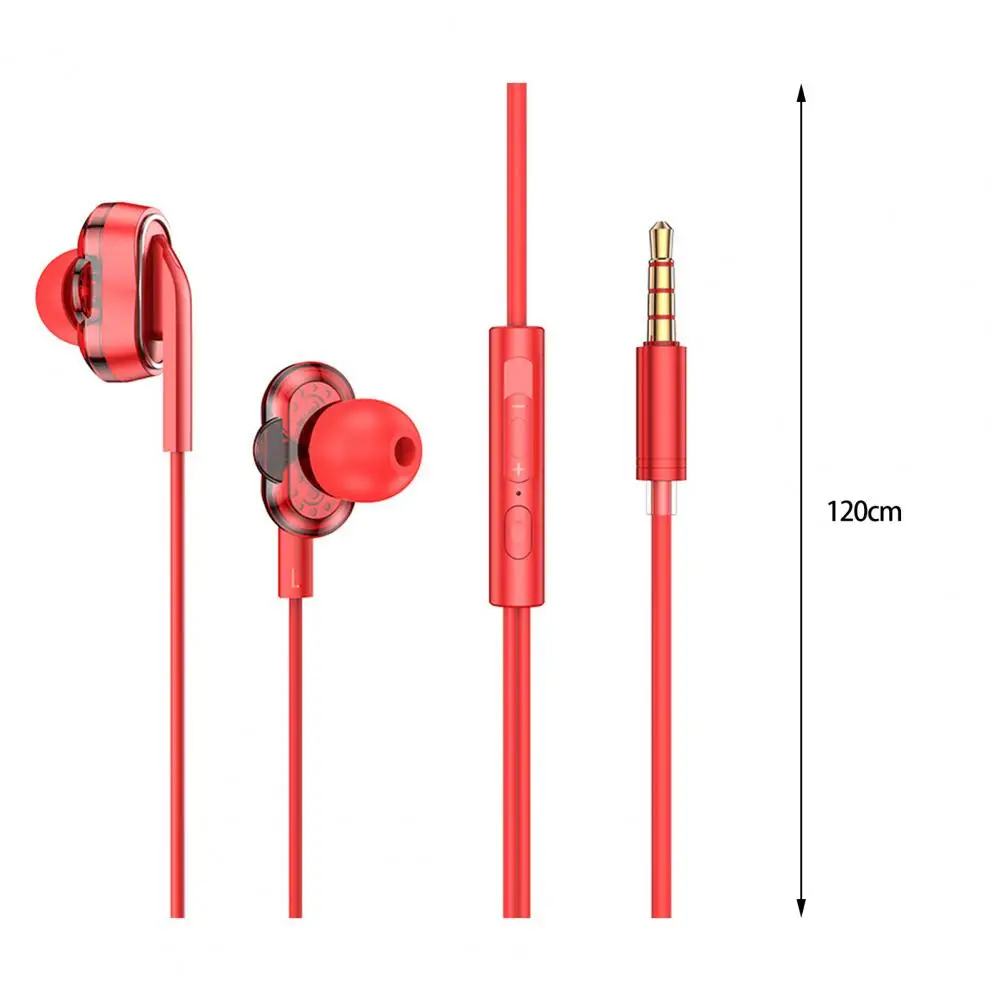 Wired Earbud with Microphone Subwoofer Stable Transmission 3 5mm In ear Wire Control Earphone Wired Headset Music Player