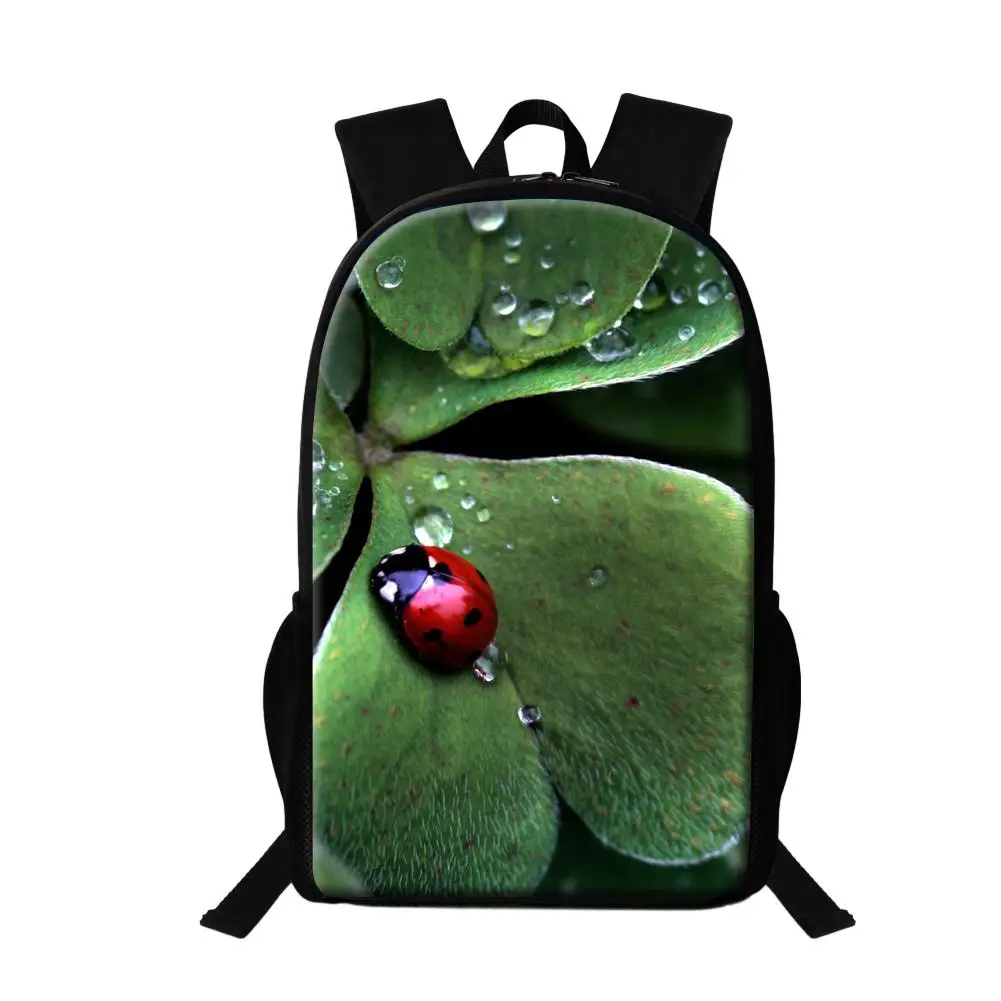 Mochilas escolares para niños, bolso de hombro de viaje para niños, mochila para niños de 16 pulgadas, insecto, caracol, mariposa, tiburón