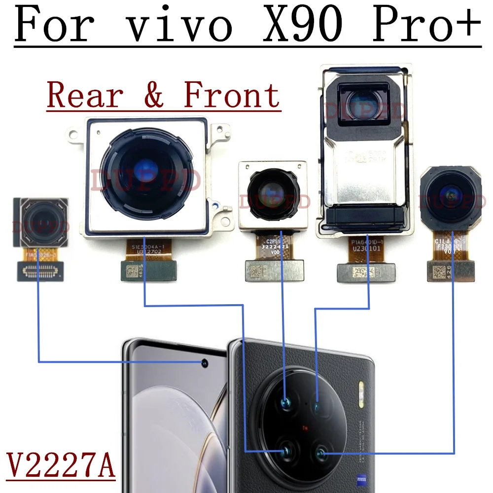 Original Front Rear Camera For Vivo X90 Pro+Plus V2227A Back Wide