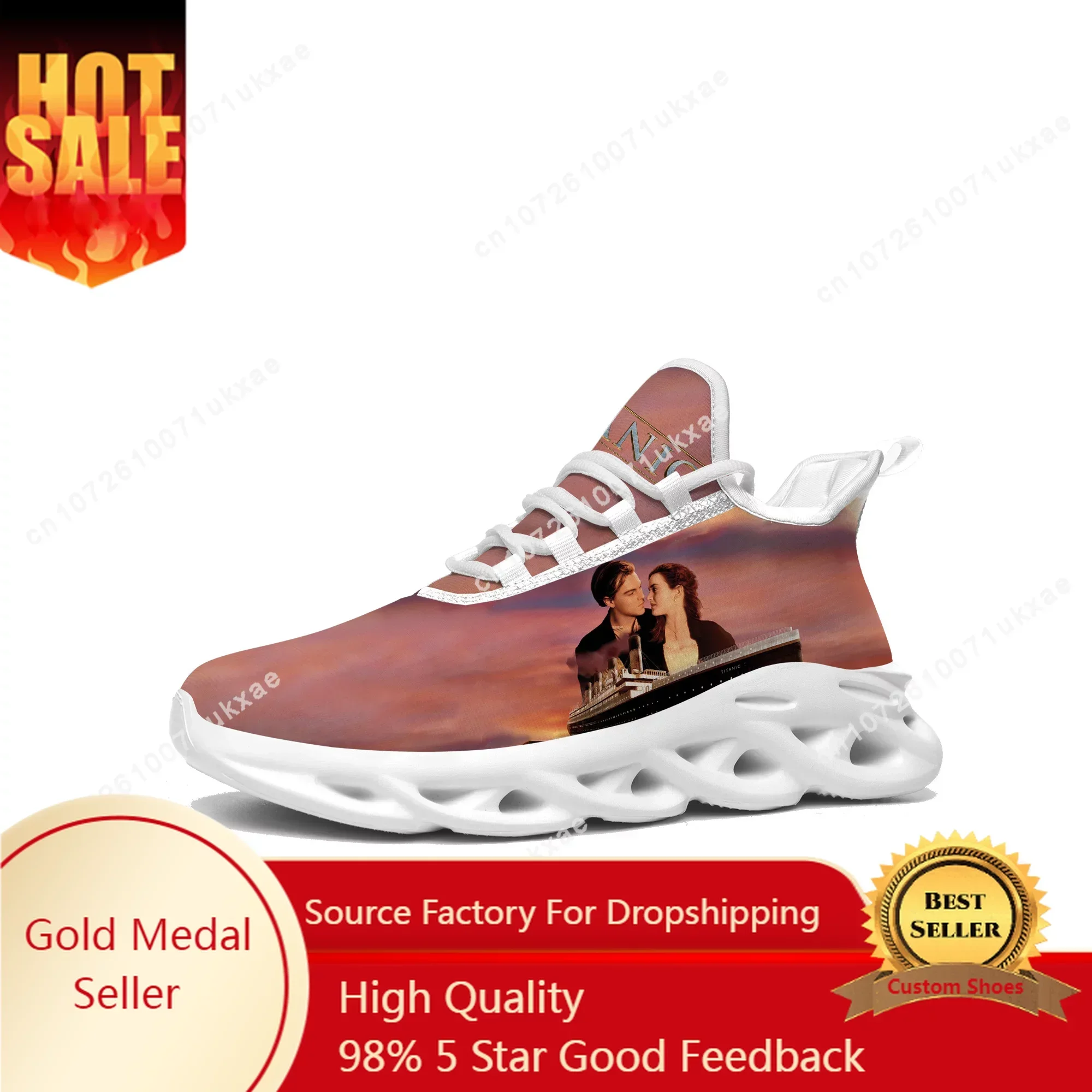 

titanic classic movie Flats Sneakers Mens Womens Sports Shoes High Quality Sneaker Lace Up Mesh Footwear custom made Shoe