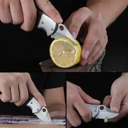 MINI Folding Knife High Hardness D2 Handle Express Pocket Knife EDC Outdoor Tool KeyPendant Knifves