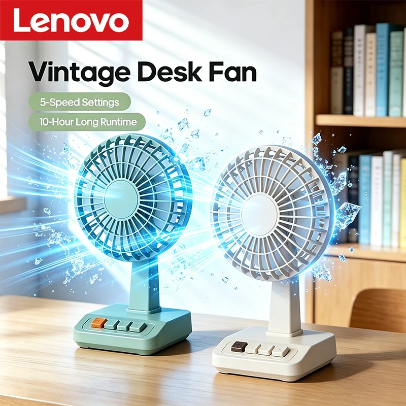 Винтажный-настольный-вентилятор-lenovo-2000-мАч-90-°-Регулируемый-по-наклону-мини-вентилятор-с-5-скоростями-перезаряжаемый-для-дома-офиса-учебы-в-подарок