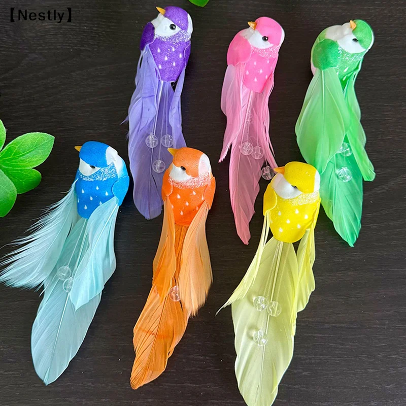 1 Stück Künstliche Vögel aus Schaumstoff, Mini-Vogelmodelle, DIY-Bastelset für Haus, Garten, Hochzeit, Party, Dekoration〔Nest〕
