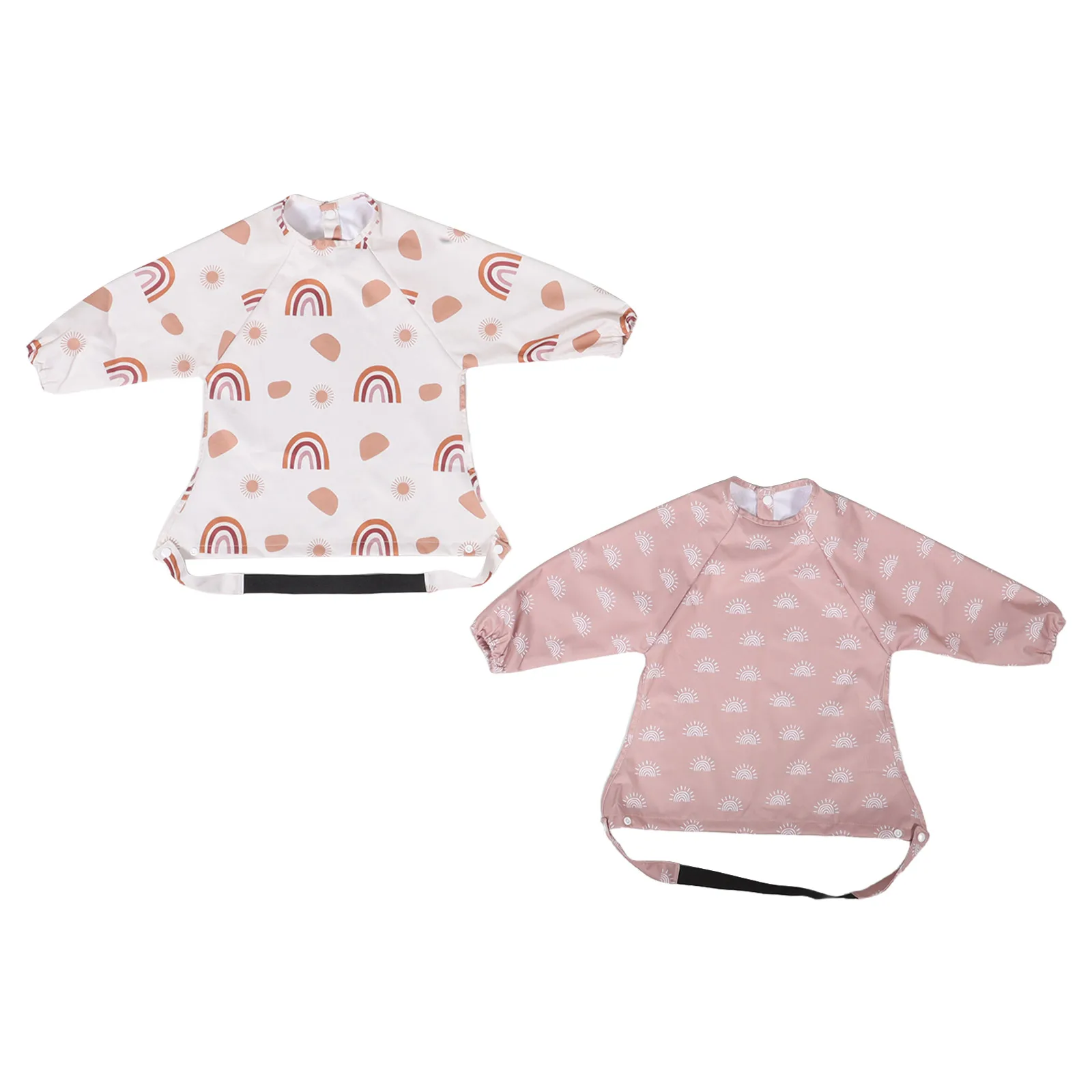 

2 Pcs 's Meal Bib Apron Feeding Smock Full Sleeve Eating s Waterproof Aprons