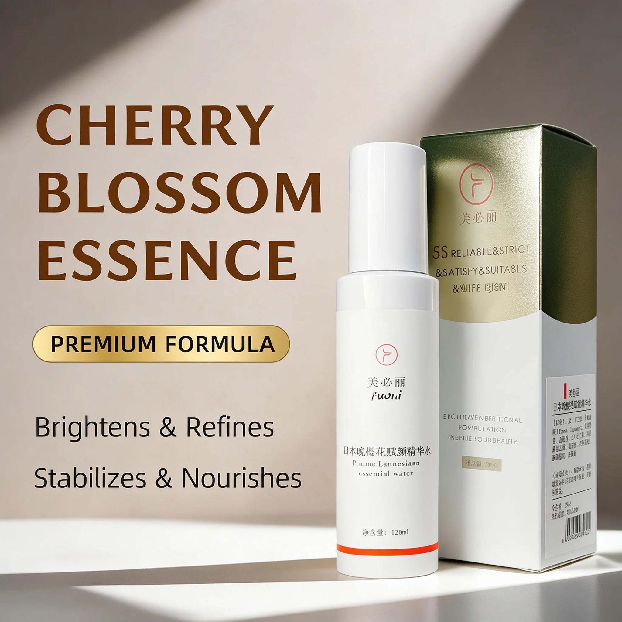 Cherry Blossom Bifida Ferment Essence Mist Hydrating Anti-Glycation Acne Prone Skin Spray Toner Revitalizing Moisturizing