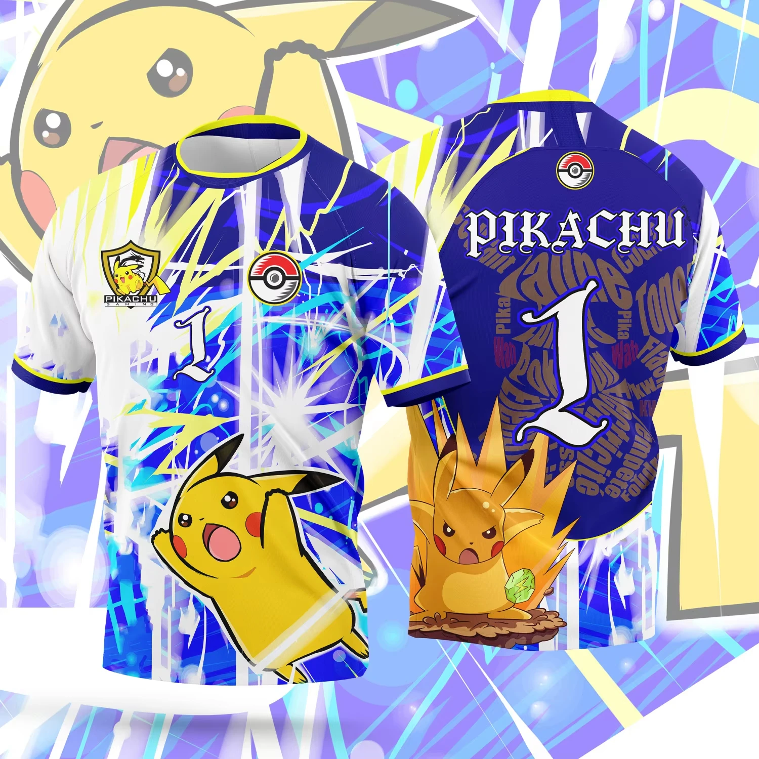 2026 New Anime Jersey Gengar Summer 3D Printed Pattern Casual Sports T-Shirt Suitable for Both Men and Women