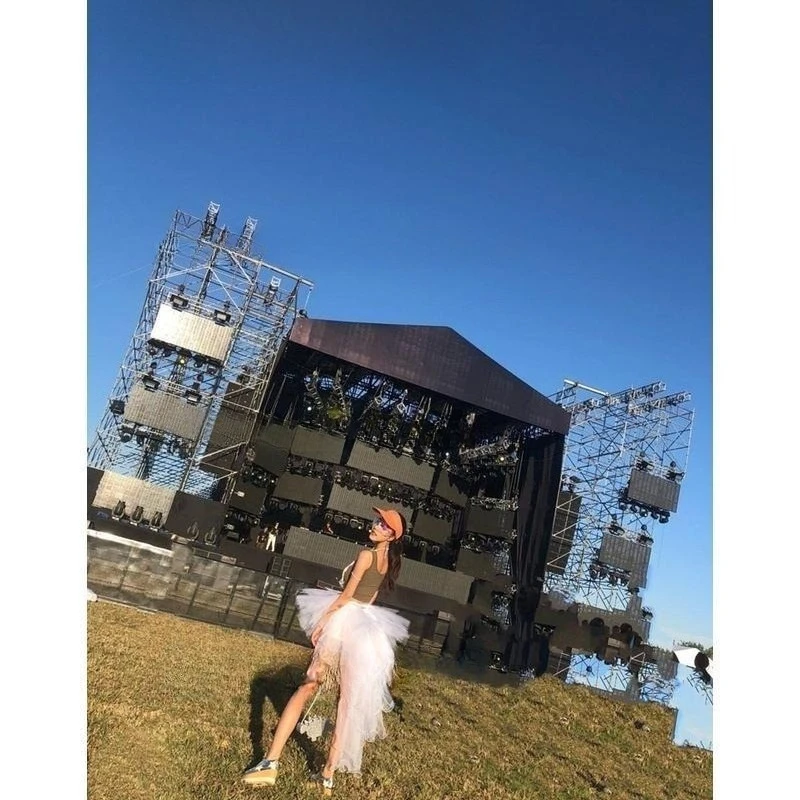 الهذيان LED توتو فستان EDM مهرجان الملابس اليد محبوك تضيء تنورة توهج حفلة الزي سحب الذيل مضيئة Dancewear Flashy #3