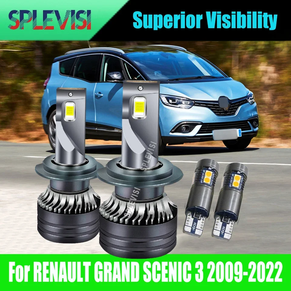 H7 CANBUS LED Headlight Bulbs No ECU Coding Needed For RENAULT GRAND SCENIC 3 2009 2010 2011 2012 2013 2014 2015 2016 2017-2022