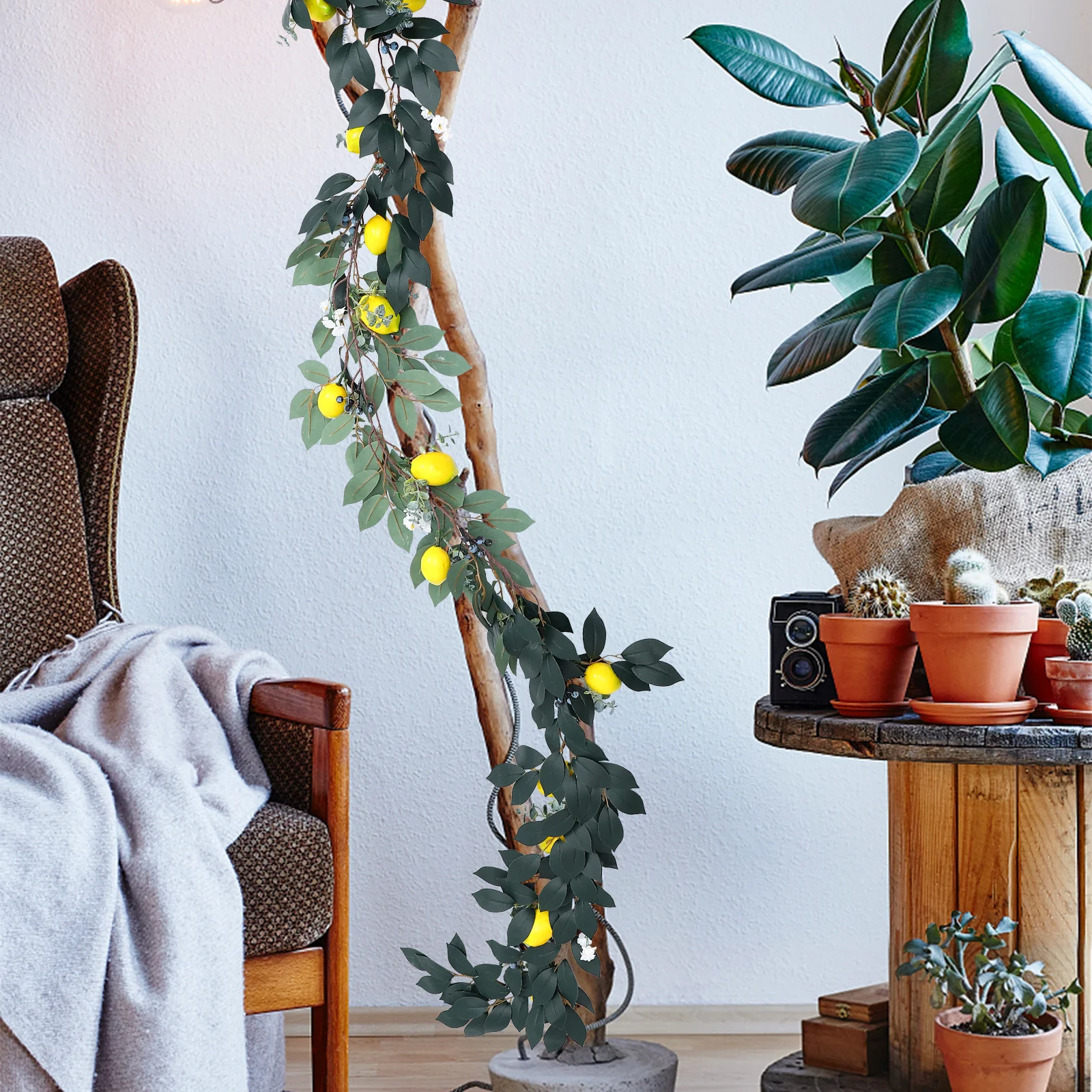 

1pc Simulation Plant Rattan Wall Hanging Ornament Home Decor Garden Yard Party Holiday Decoration Indoor Outdoor Use