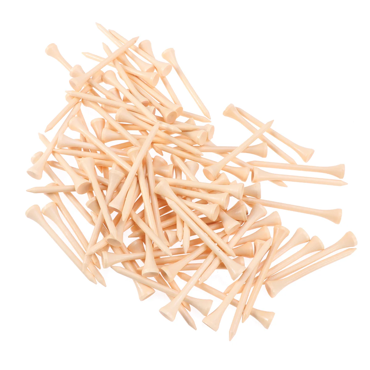 100pcs/Set 7cm Tees Solid Wooden Ball Nails Outdoor Sports Tees Training Equipment Supplies Accessories For Golfer