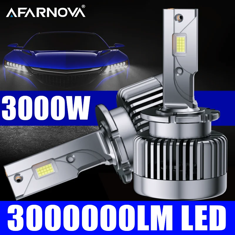 

3000W D3S D1S D1R D3R Светодиодные лампы для автомобильных фар HID Lamp D2S D2R D4S D4R D5S D8S Turbo Auto Lights CANBUS 6000K Светодиодная лампа Plug&Play