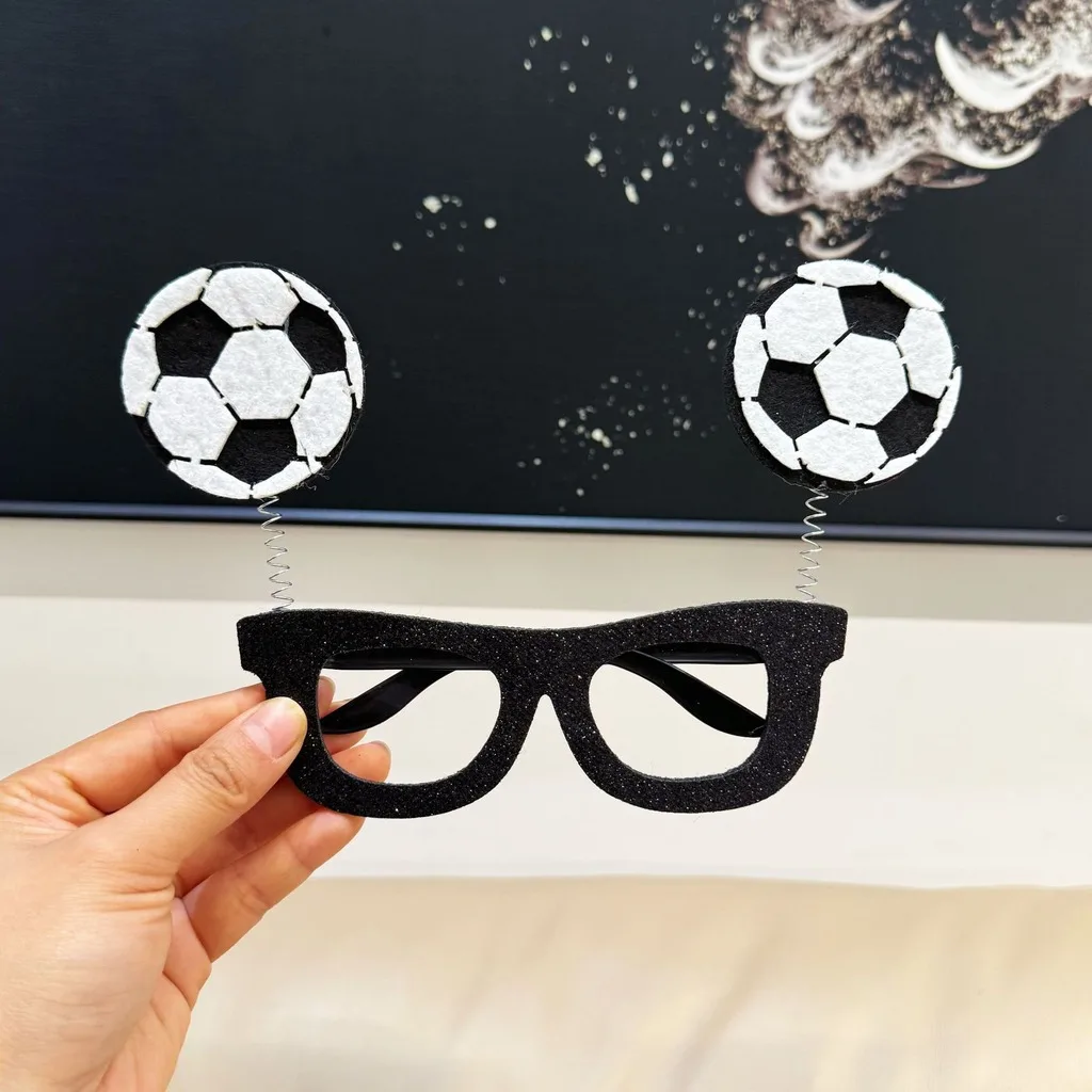 Soccer Hair Clip Cheer Party Decor Soccer Headband Trendy Sports Fan Glasses For Fan Social Event Festive Atmosphere - Detail 1