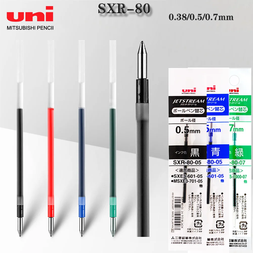 

10 PCS Japan UNI Refill SXR-80-38/05/07 Medium Oil Refill JETSTREAM Series Ballpoint Pen Multi-Function Refill Gel Pen Refill