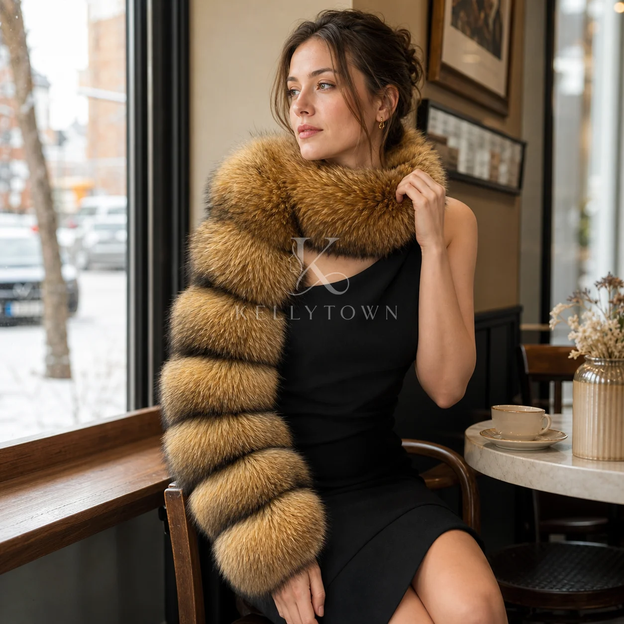 2026 Winter Women Luxury Faux Fur Shawl One Shoulder Fluffy Cropped Coat Female Street Party Chic Thick Plush Winter Warm Wrap